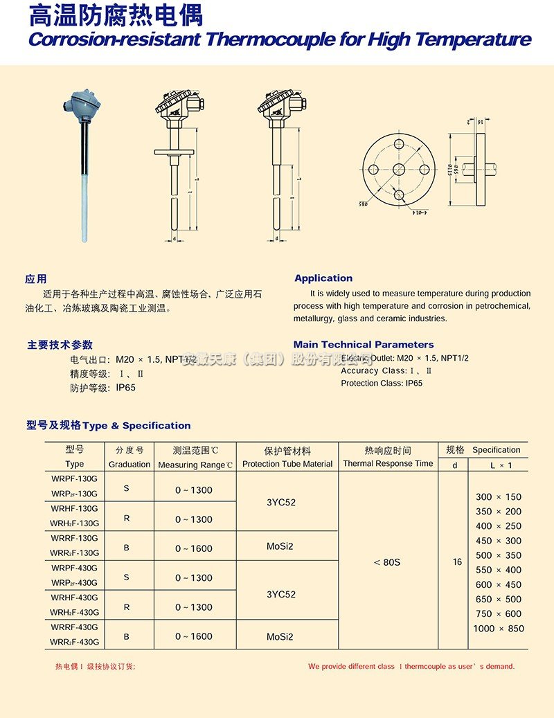 高温防腐热电偶